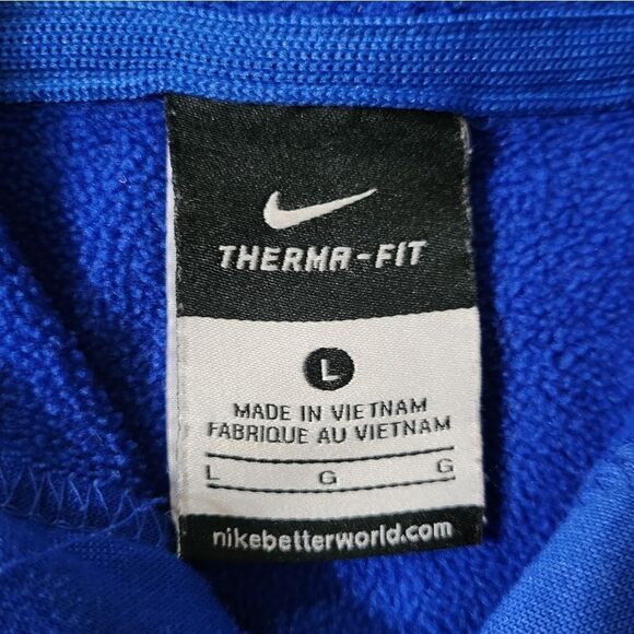 Nike Men's Therma-FIT Blue Hooded Creighton Bluejays Sweatshirt - Picture 2 of 14